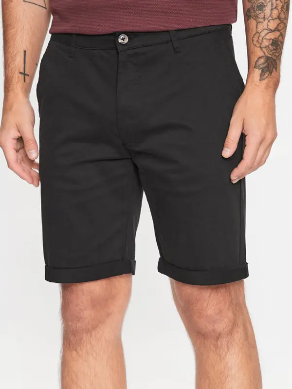 Solid Solid Kratke hlače 21200395 Crna Regular Fit