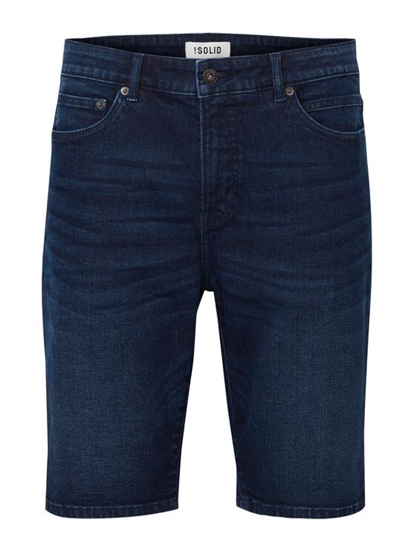 Solid Solid Kratke traperice 21104980 Tamnoplava Regular Fit