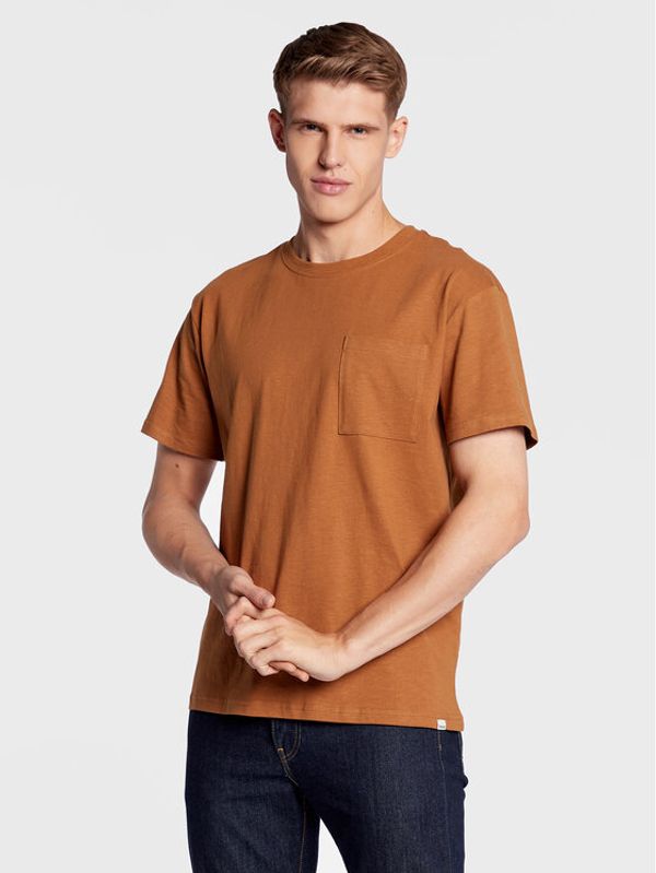 Solid Solid T-shirt 21107372 Smeđa Regular Fit