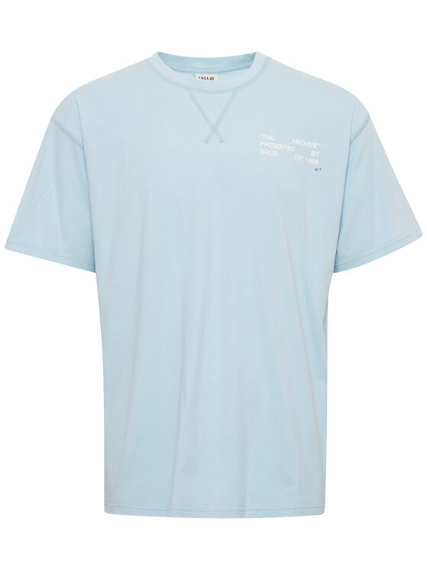 Solid Solid T-shirt 21107521 Svijetloplava Regular Fit