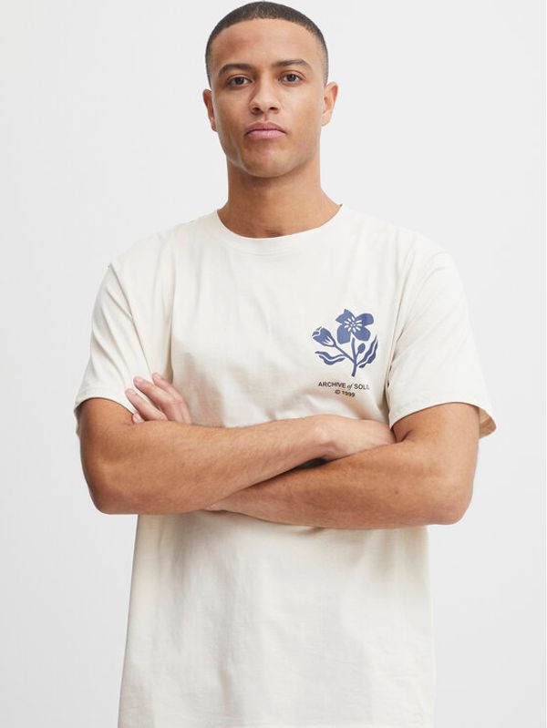 Solid Solid T-shirt 21107756 Bež Casual Fit