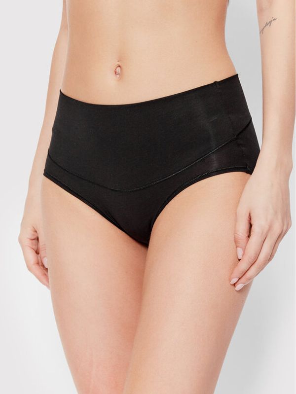 SPANX SPANX Klasične gaćice s visokim strukom Cotton Control 40050R Crna