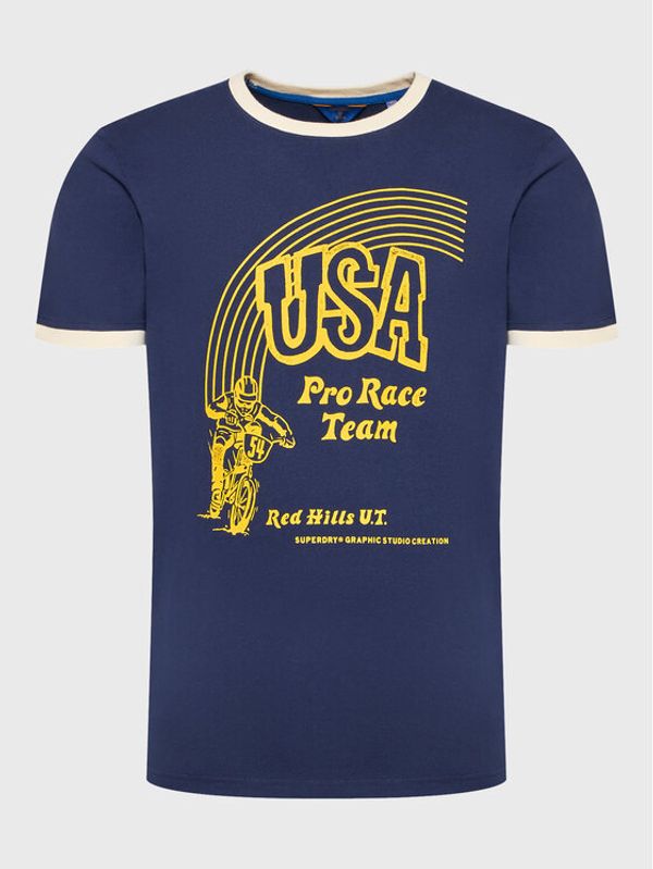 Superdry Superdry T-shirt Vintage Generation M1011314A Tamnoplava Regular Fit