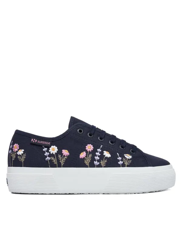 Superga Superga Tenisice 3740 Platform Flower Embroidery Leggera S5138TW Tamnoplava