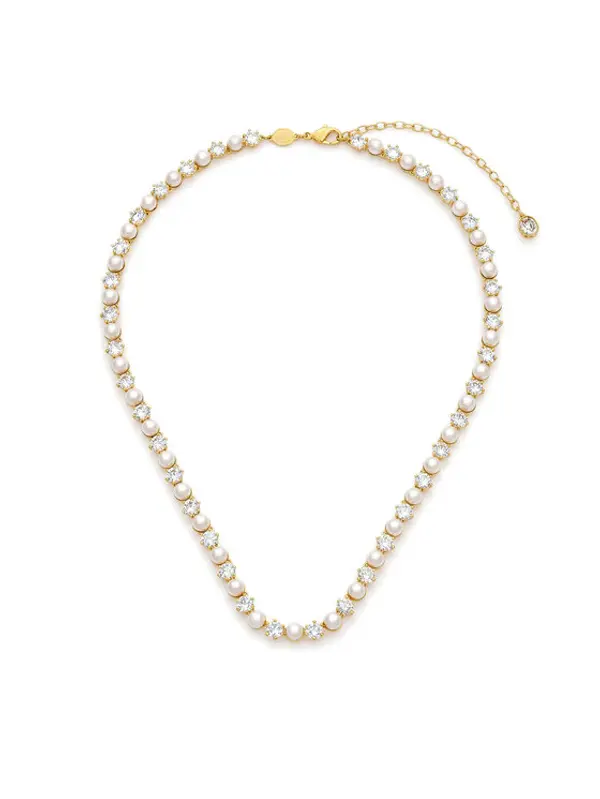 Swarovski Swarovski Ogrlica Matrix Tennis 5742039 Zlatna