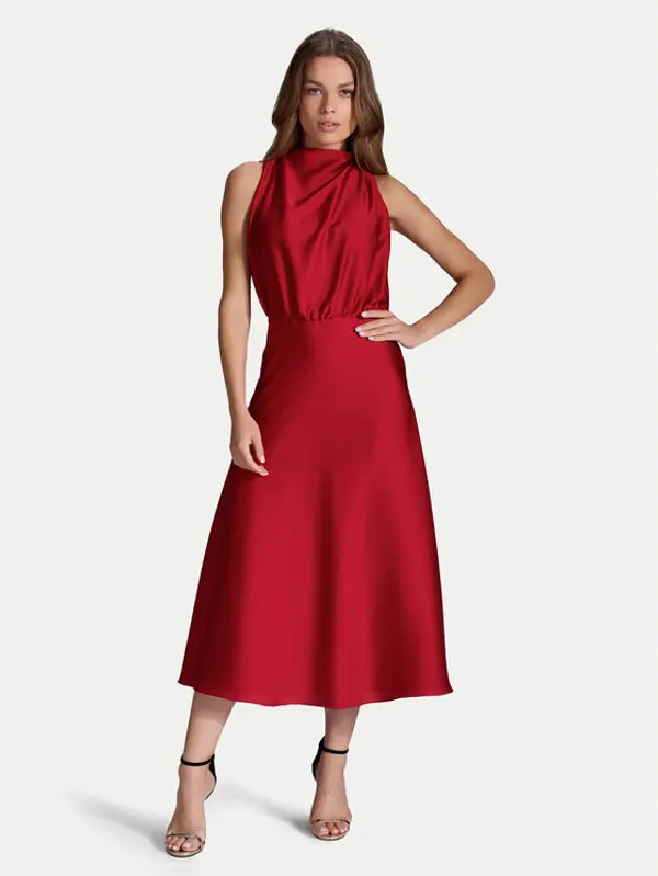 Swing Swing Koktel haljina 5AI13700 Crvena Regular Fit