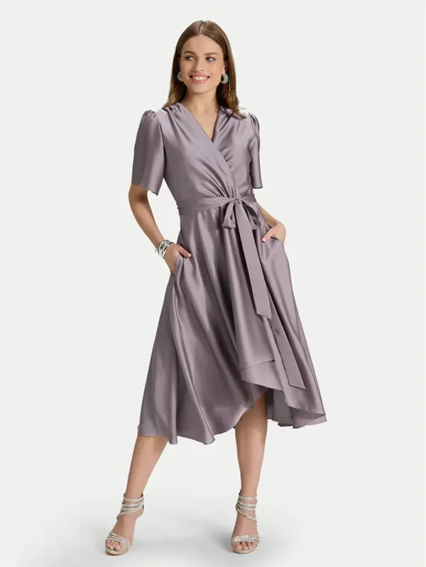 Swing Swing Koktel haljina 5AJ04000 Ljubičasta Regular Fit
