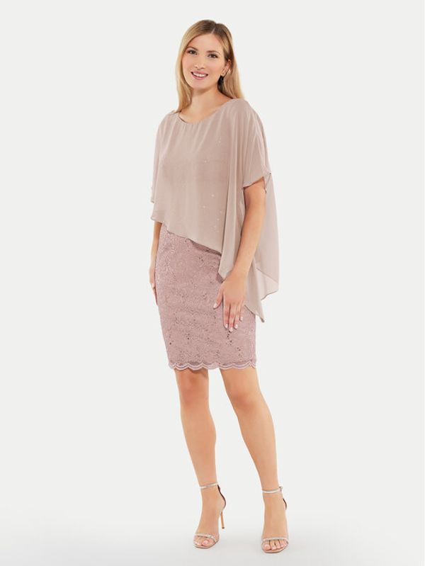 Swing Swing Koktel haljina 77760410 Bež Regular Fit