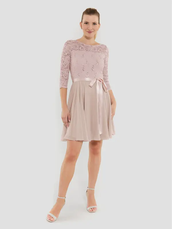 Swing Swing Koktel haljina 77761210 Ružičasta Regular Fit