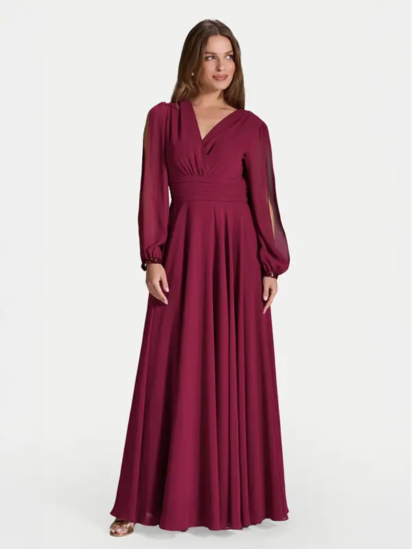 Swing Swing Večernja haljina 5AI17100 Tamnocrvena Regular Fit
