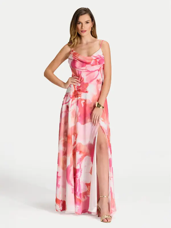 Swing Swing Večernja haljina 5AI18600 Ružičasta Regular Fit