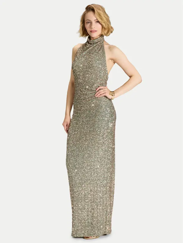 Swing Swing Večernja haljina 5AK13400 Zelena Regular Fit