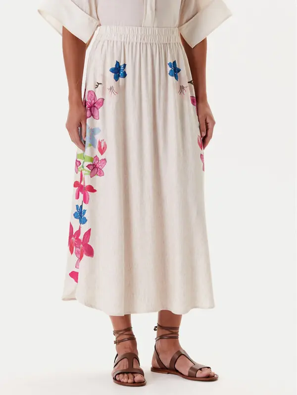 TATUUM Tatuum Midi suknja Katia 2 T2511.173 Bež Regular Fit