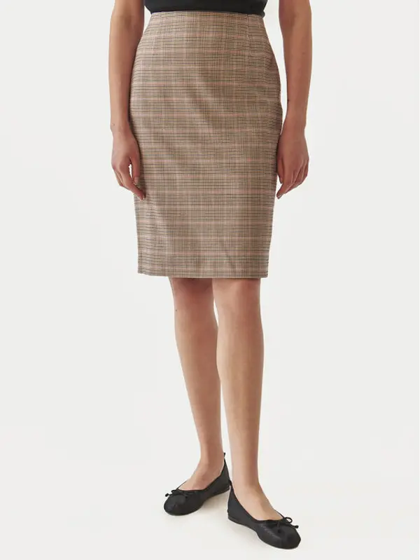 TATUUM Tatuum Midi suknja Monri T2416.175B Smeđa Regular Fit