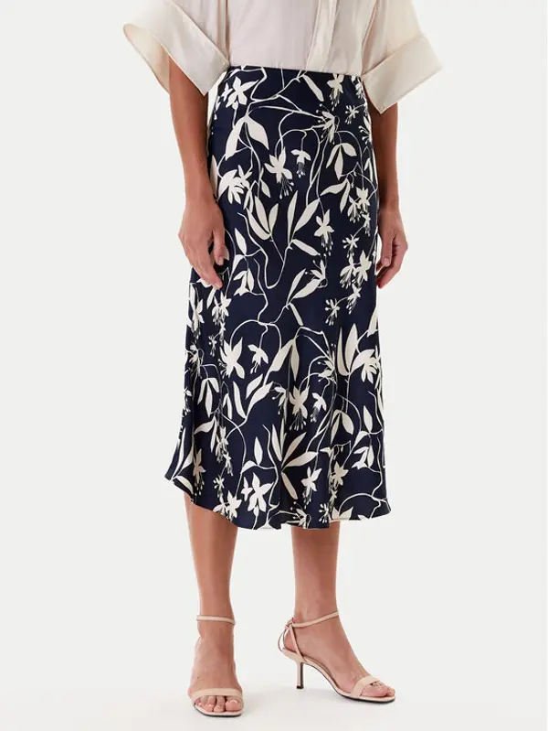 TATUUM Tatuum Midi suknja Satini 2 T2508.177 Tamnoplava Regular Fit