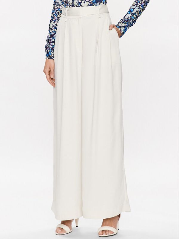 Ted Baker Ted Baker Hlače Eliziie 265777 Bijela Wide Leg