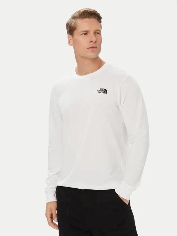 The North Face The North Face Majica dugih rukava Evolution Box Nse NF0A8B68 Bijela Regular Fit