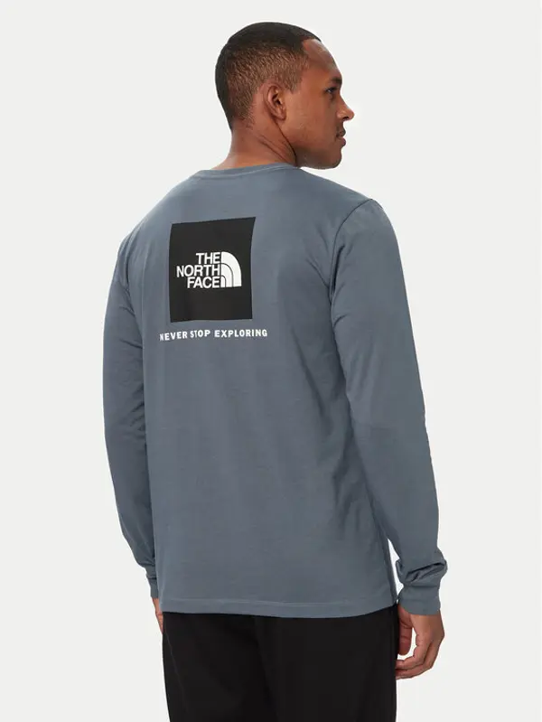 The North Face The North Face Majica dugih rukava Evolution Box Nse NF0A8B68 Siva Regular Fit