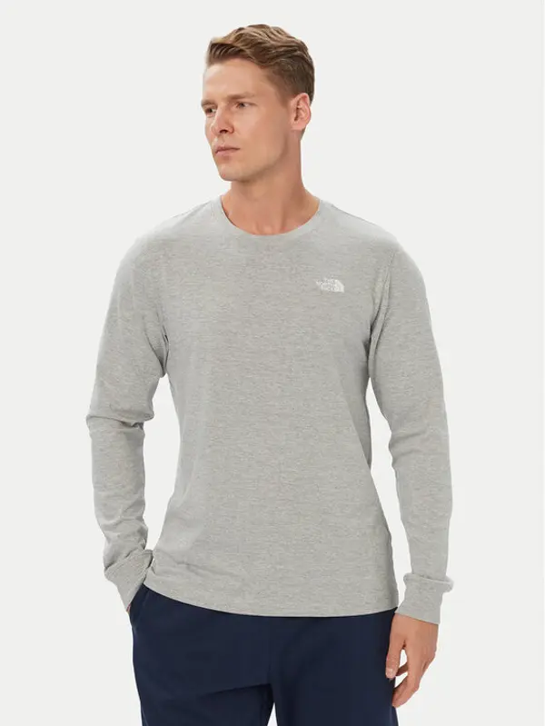 The North Face The North Face Majica dugih rukava Evolution Simple Dome NF0A8EU3 Siva Regular Fit