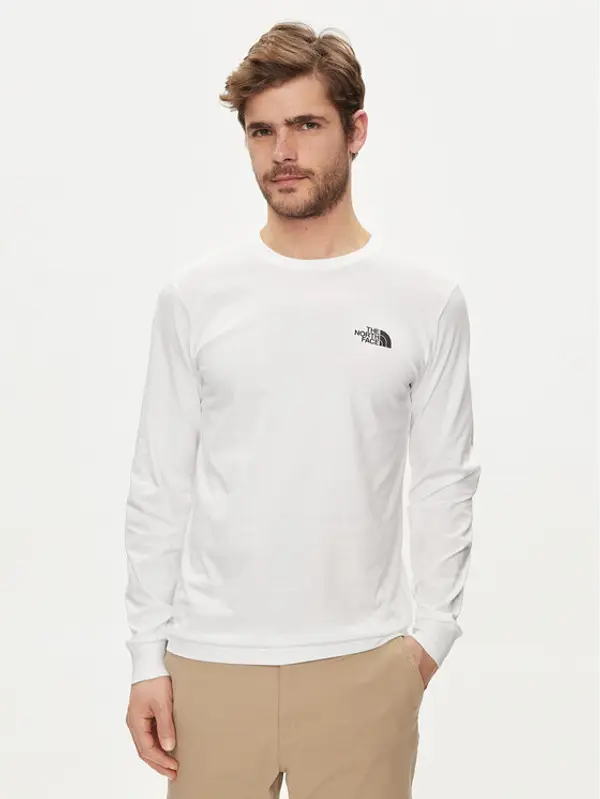 The North Face The North Face Majica dugih rukava Redbox NF0A87NN Bijela Regular Fit