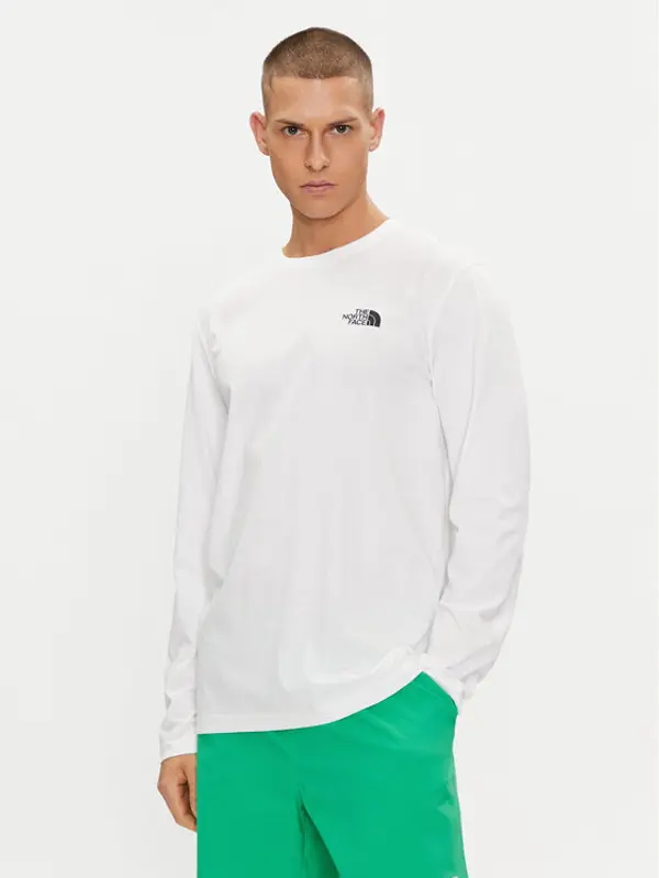 The North Face The North Face Majica dugih rukava Simple Dome NF0A87QN Bijela Regular Fit