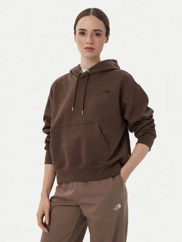 The North Face The North Face Majica dugih rukava Tnf Essential Simple Dome Boxy Os NF0A8HBX Smeđa Regular Fit