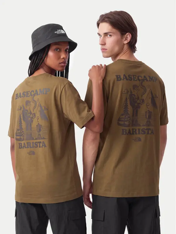 The North Face The North Face T-shirt Basecamp Barista Rlx Ss NF0A8JAA Smeđa Relaxed Fit