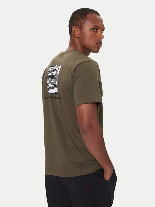 The North Face The North Face T-shirt Box Nse Edge Of Light NF0A8E3H Zelena Regular Fit