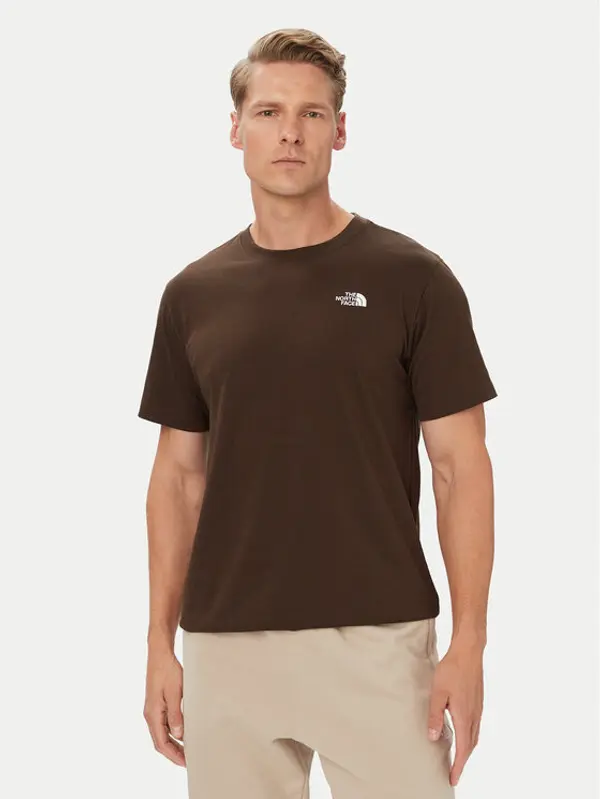 The North Face The North Face T-shirt Evolution Simple Dome NF0A8CZ2 Tamno smeđa Regular Fit