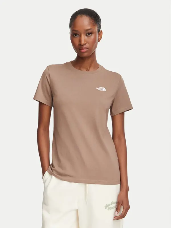 The North Face The North Face T-shirt Evolution Simple Dome Slm NF0A8FX7 Svijetlo smeđa Regular Fit