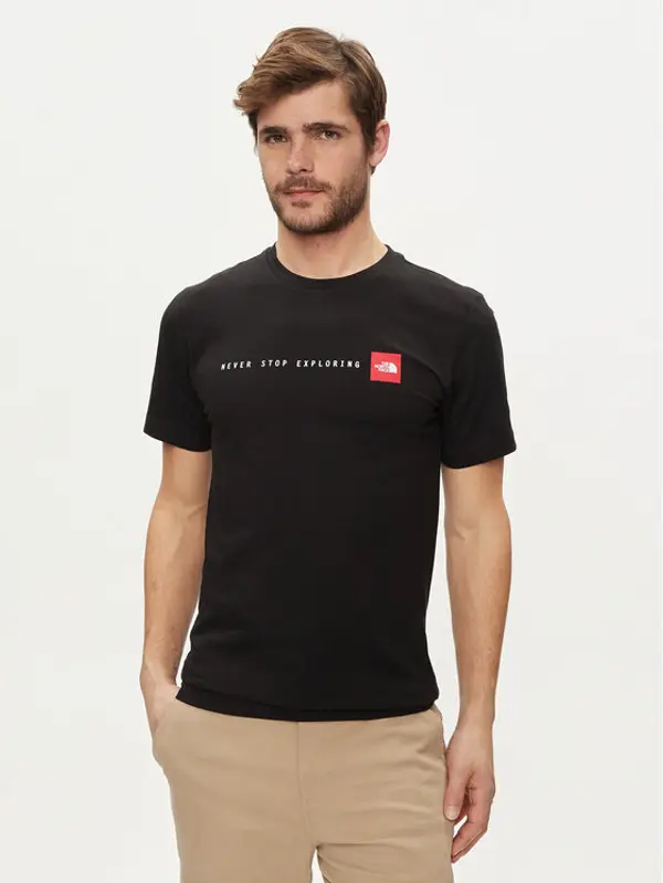 The North Face The North Face T-shirt Never Stop NF0A87NS Crna Regular Fit