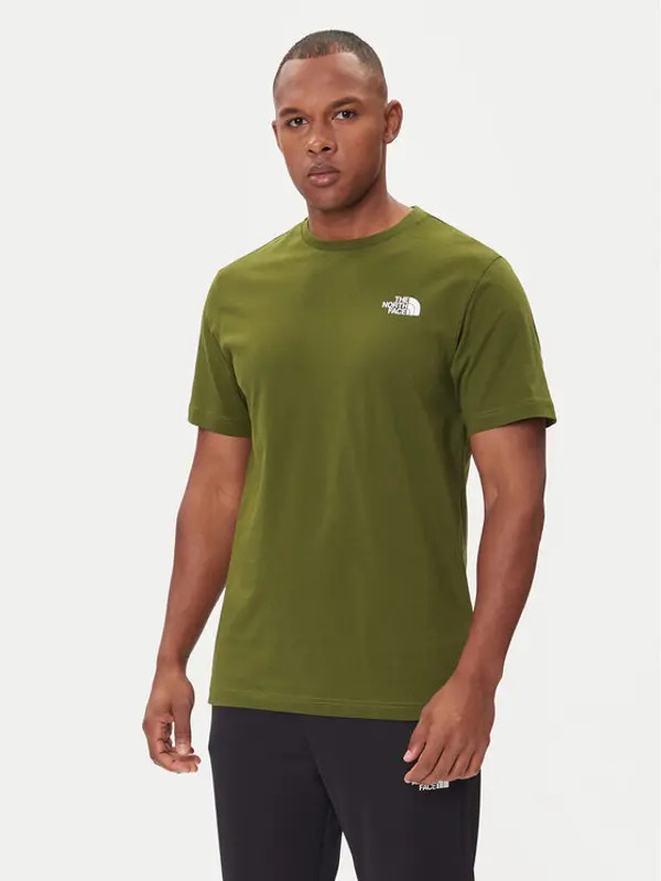 The North Face The North Face T-shirt Redbox NF0A87NP Zelena Regular Fit