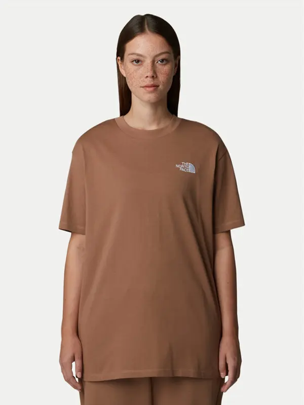 The North Face The North Face T-shirt Simple Dome NF0A87NQ Smeđa Oversize