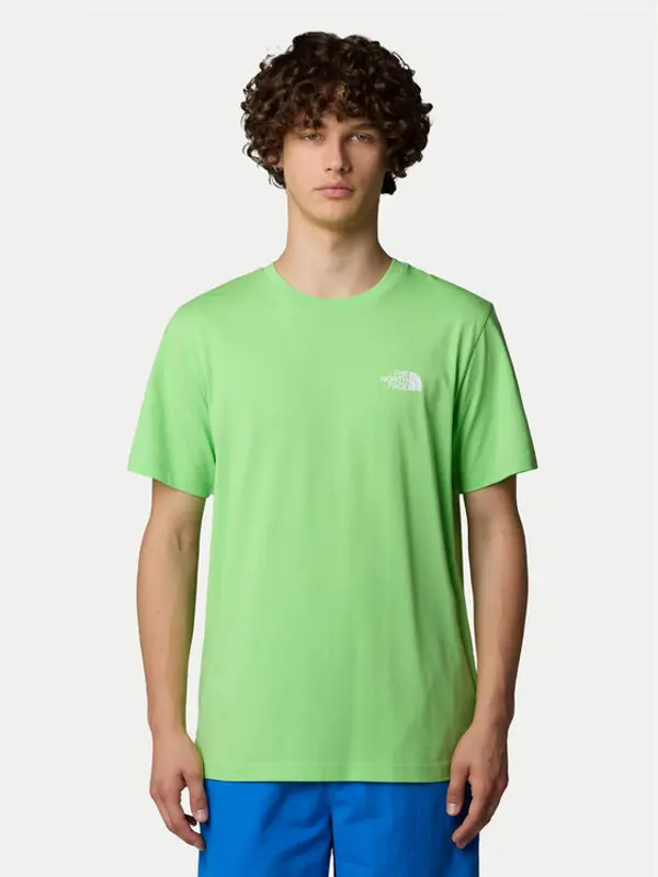 The North Face The North Face T-shirt SS Simple Dome NF0A87NG Zelena Regular Fit