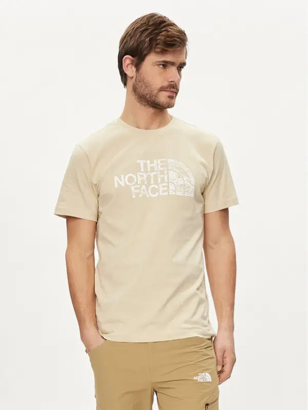 The North Face The North Face T-shirt Woodcut Dome NF0A87NX Bež Regular Fit
