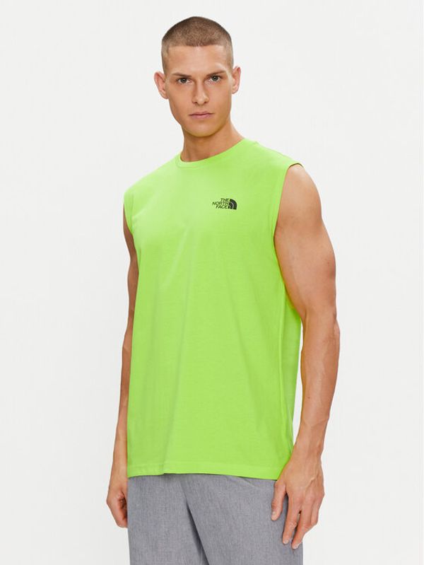 The North Face The North Face Tank top Simple Dome NF0A87R3 Zelena Regular Fit