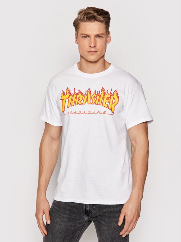 Thrasher Thrasher T-shirt Flame Bijela Regular Fit