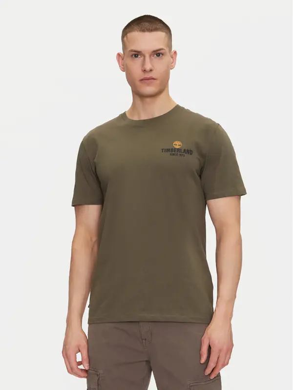 Timberland Timberland T-shirt TB0A2G8S Zelena Regular Fit