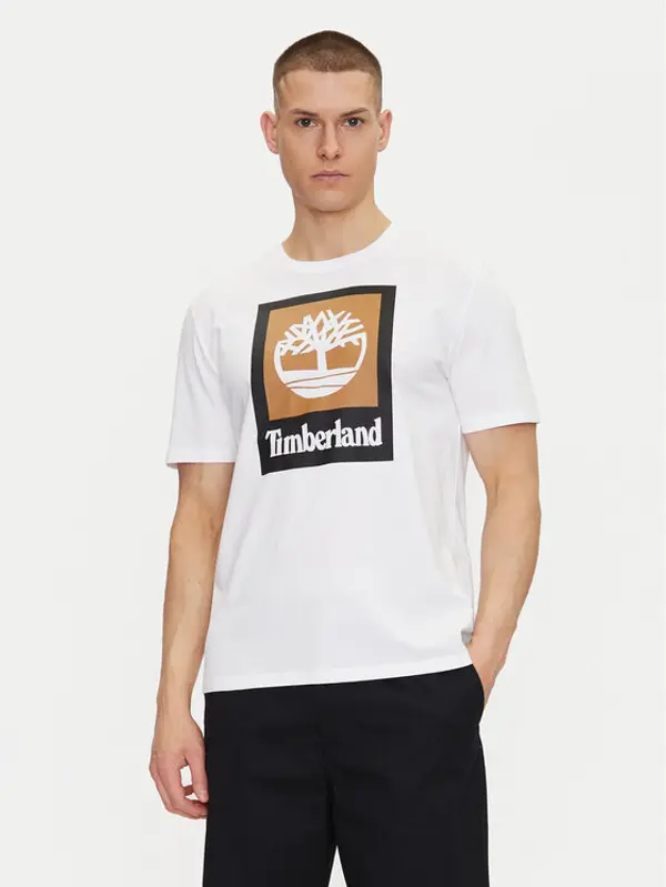 Timberland Timberland T-shirt TB0A5QS2 Bijela Regular Fit