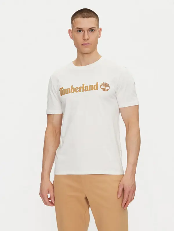 Timberland Timberland T-shirt TB0A5UPQ Écru Regular Fit