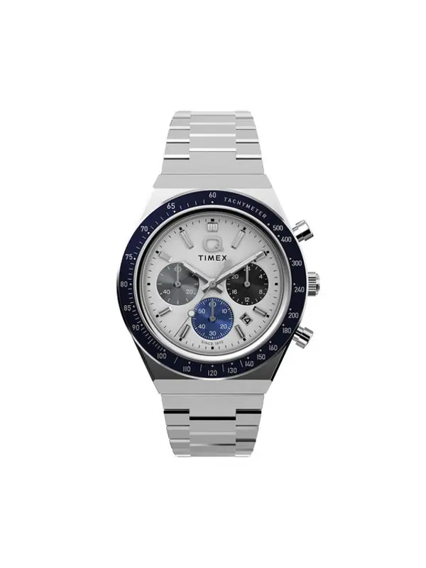 Timex Timex Sat Q Timex® Chronograph TW2Y36200 Srebrna