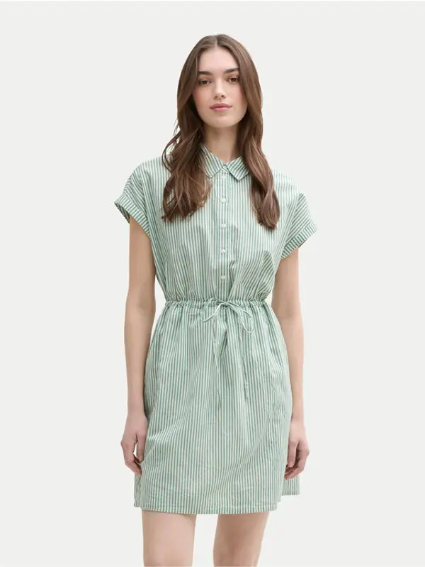 Tom Tailor Denim Tom Tailor Denim Haljina košulja 1045766 Zelena Regular Fit