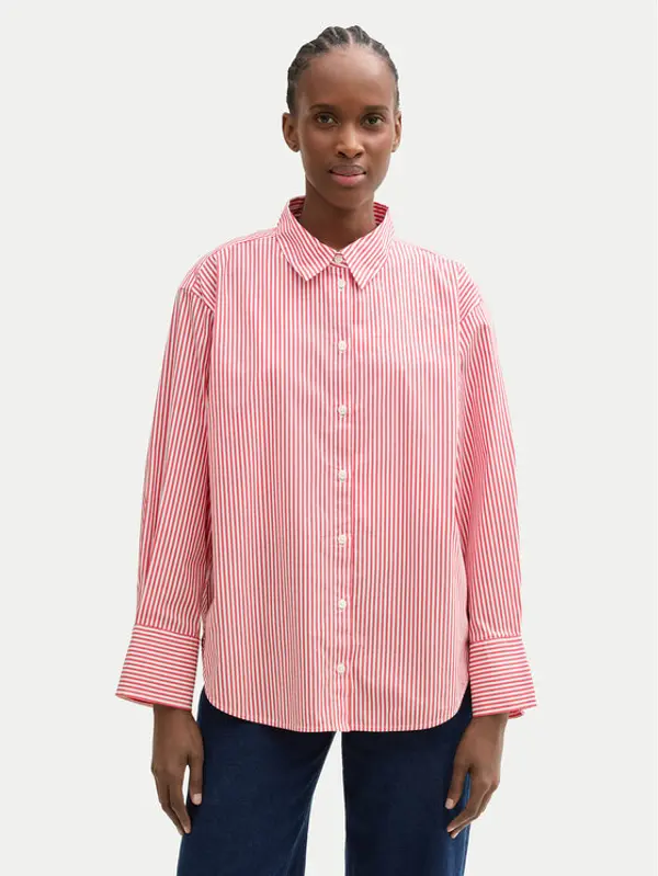 Tom Tailor Denim Tom Tailor Denim Košulja Striped loose-fit shirt 1040551 Crvena Regular Fit