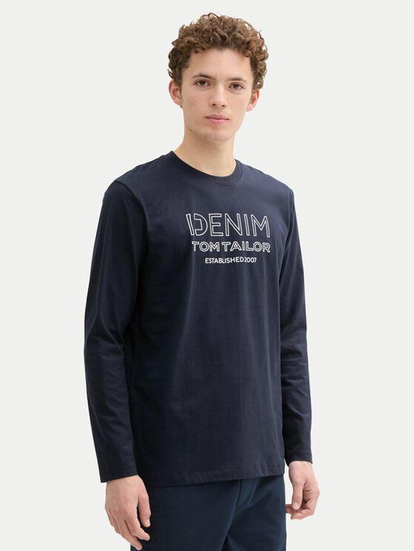 Tom Tailor Denim Tom Tailor Denim Majica dugih rukava 1043484 Tamnoplava Regular Fit