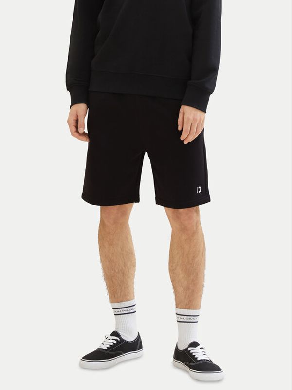 Tom Tailor Denim Tom Tailor Denim Sportske kratke hlače 1040931 Crna Relaxed Fit