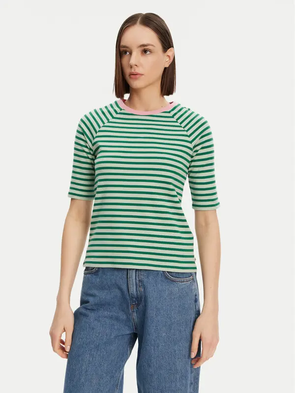 Tom Tailor Denim Tom Tailor Denim T-shirt 1045410 Zelena Regular Fit