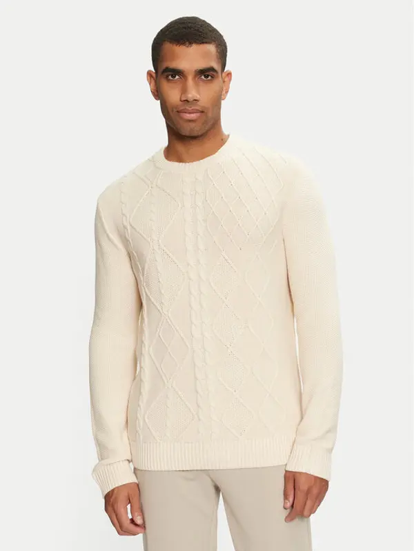 Tom Tailor Tom Tailor Džemper 1043343 Bež Regular Fit