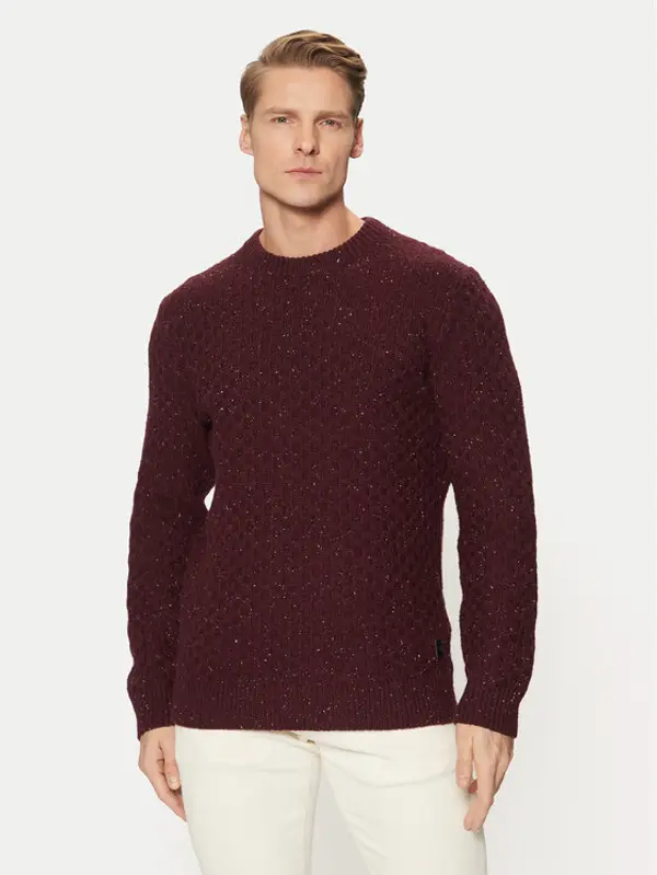 Tom Tailor Tom Tailor Džemper 1044537 Tamnocrvena Regular Fit