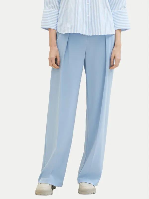 Tom Tailor Tom Tailor Hlače 1040686 Svijetloplava Wide Leg