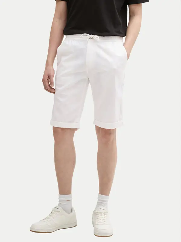 Tom Tailor Tom Tailor Kratke hlače 1044715 Bijela Regular Fit